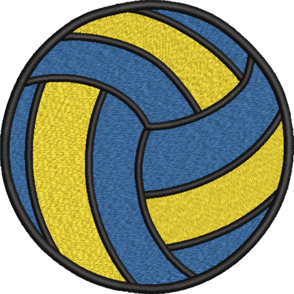 Blue Ball Embroidery Design