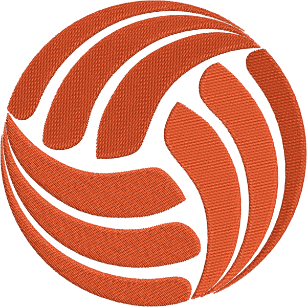 Volleyball Embroidery Design