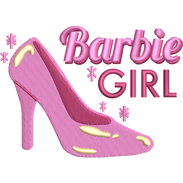 Barbie Girl Embroidery Design