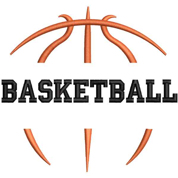 Basketball Embroidery Design