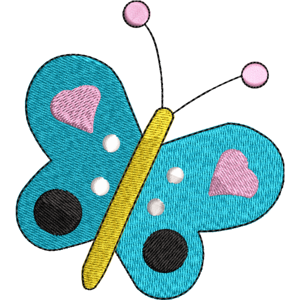 Blue Art Butterfly