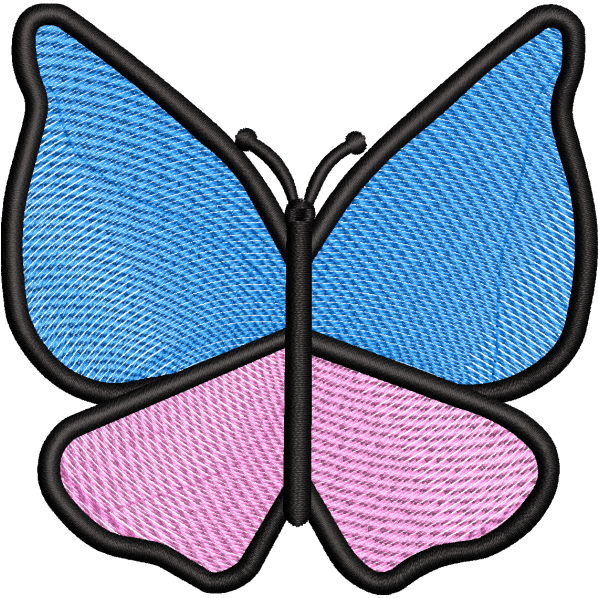 Blue Pink Butterfly