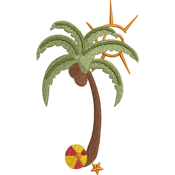 Beach Coconut Tree Design