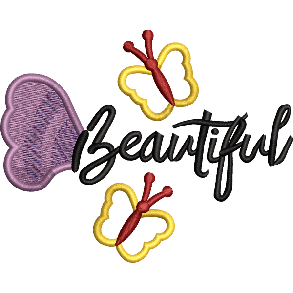Beautiful Butterfly Embroidery Design