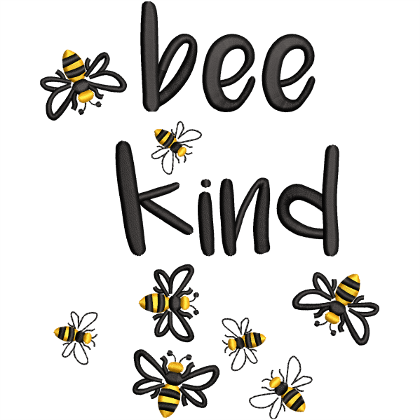 Bee Embroidery Design