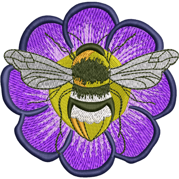 Bee On Purple Flower