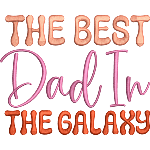 Best Dad Embroidery Design
