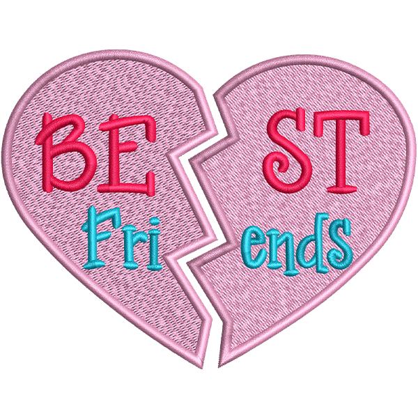 Best Friends Embroidery Design