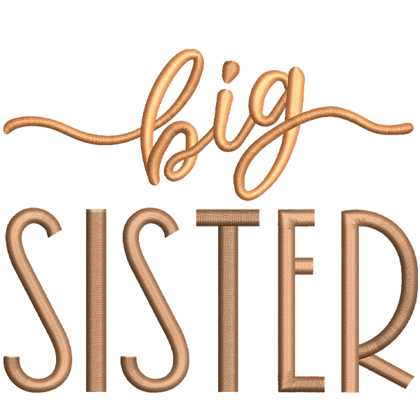 Big Sister Embroidery Design