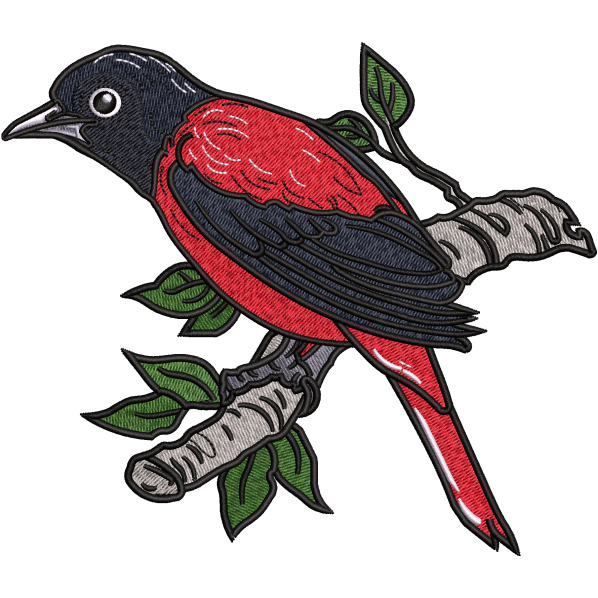 birdy embroidery design