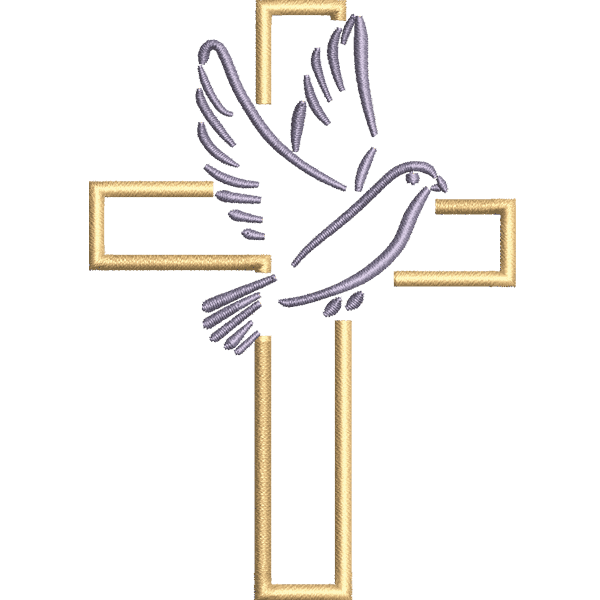 pigeon With Cross Design