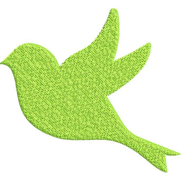Green Shaded Sparrow Design