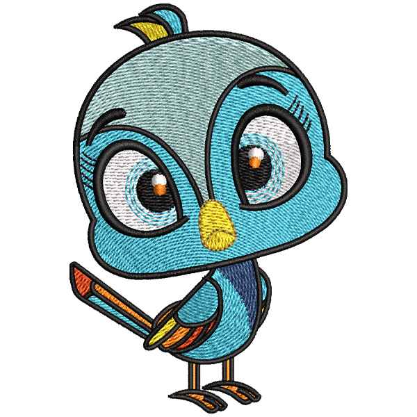 Blue Cute Bird Design