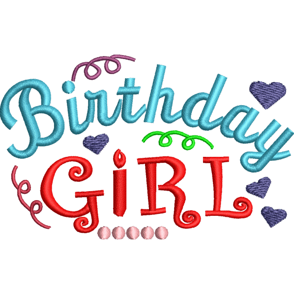Birthday Girl Text Design