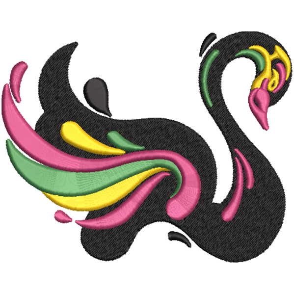 Black Duck With Rainbow Color