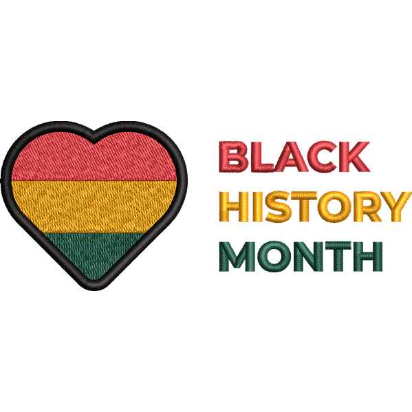 Black History Month Heart