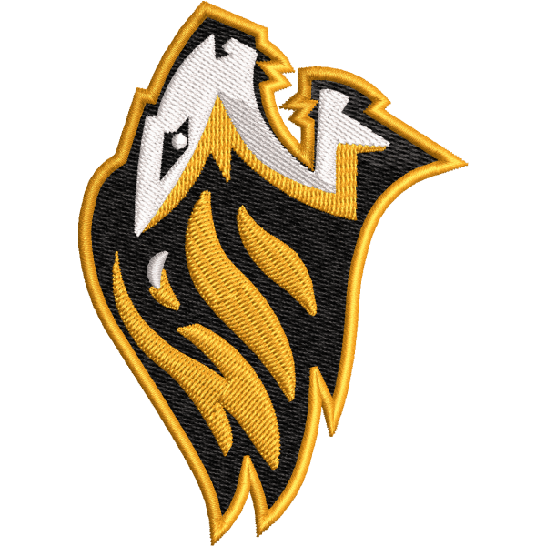 Black Logo Tiger Face Design