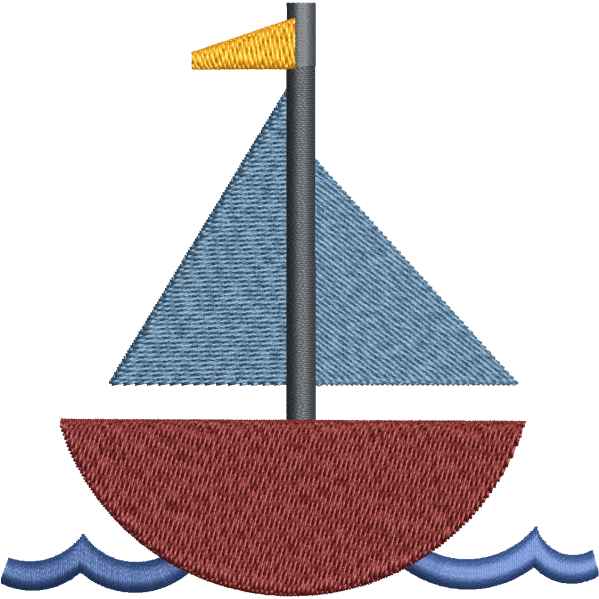 Boat Embroidery Design