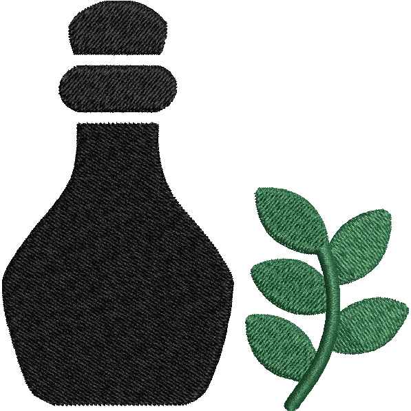 Bottle With Leaf Design