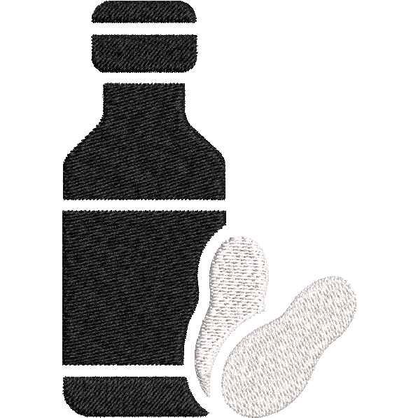 Bottle With Peanuts Design