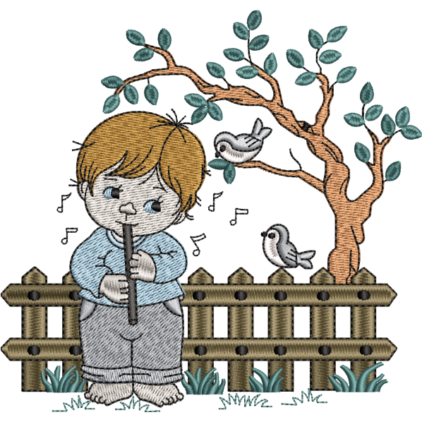 Boy Singing Beneath Tree