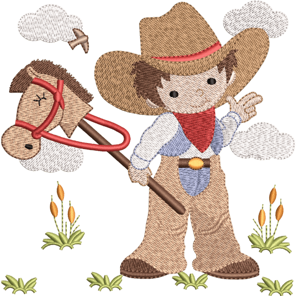 Boy with Horse Stick