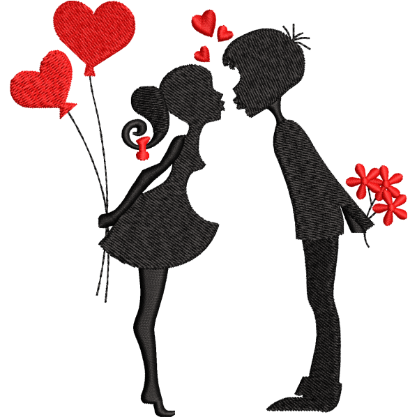 boy girl embroidery design