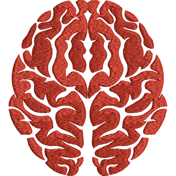 Brain Embroidery Design