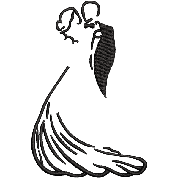 Bridal Couple Sketch Design