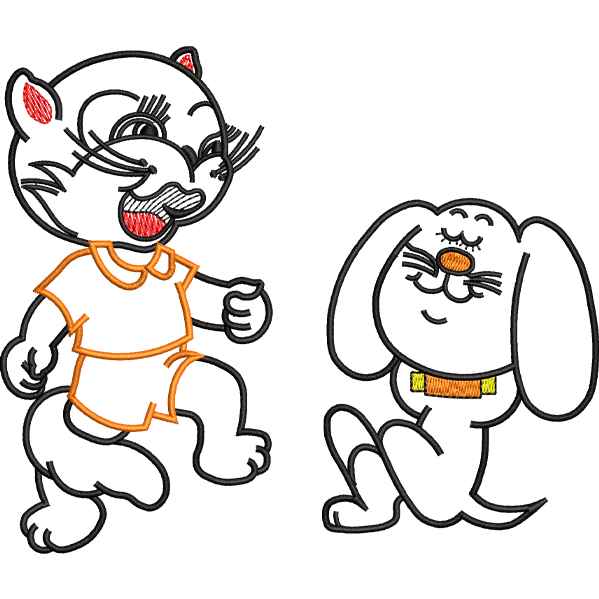 Cat With Dog Design