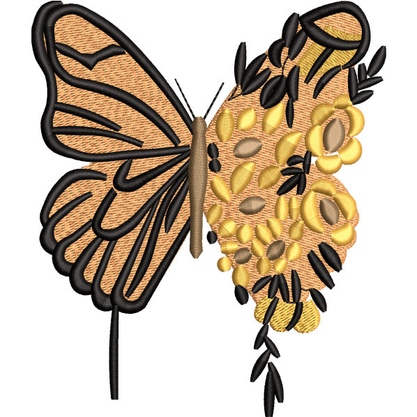 Beautiful Yellow Butterfly Design
