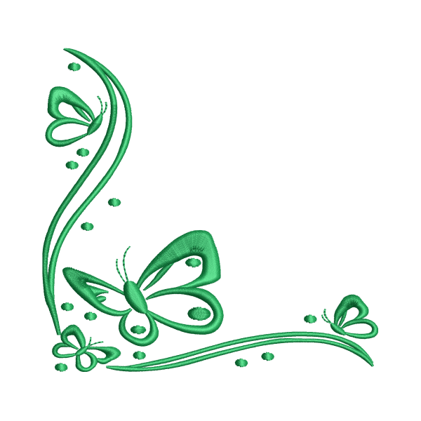Butterfly Corner Border Design