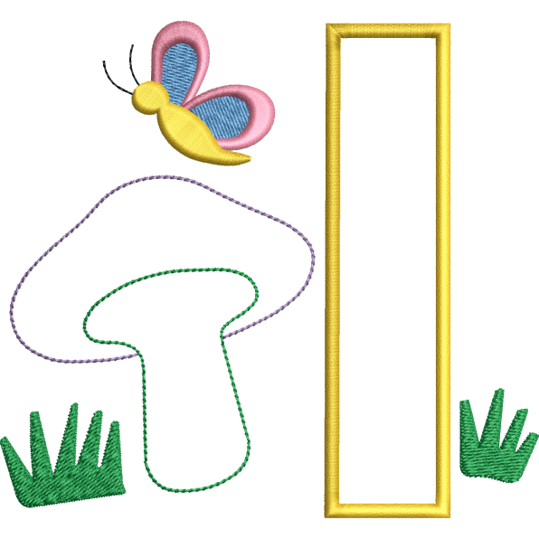 One Number And Butterfly Design