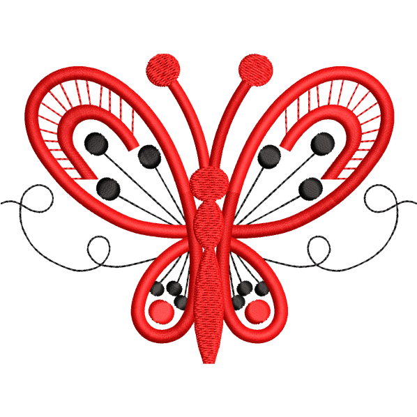 Red and Black Butterfly Design