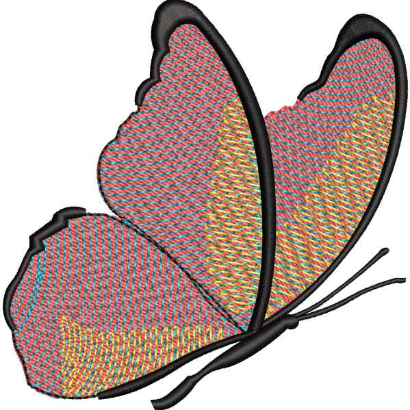 Beatiful Butterfly Embroidery Design