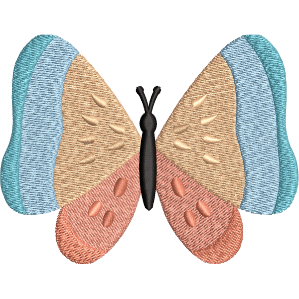 Open Wing Butterfly Design