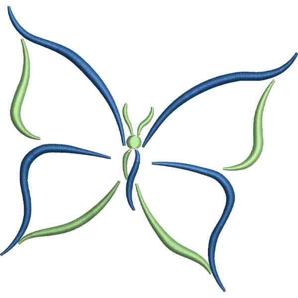 Outlined Butterfly Design