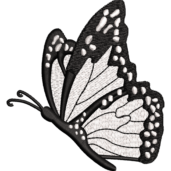 Flying Black Butterfly Design