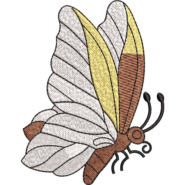 pierid butterfly embroidery design
