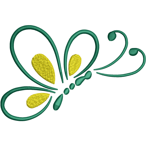 green butterfly design