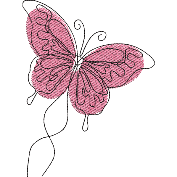 Pink Flying Butterfly