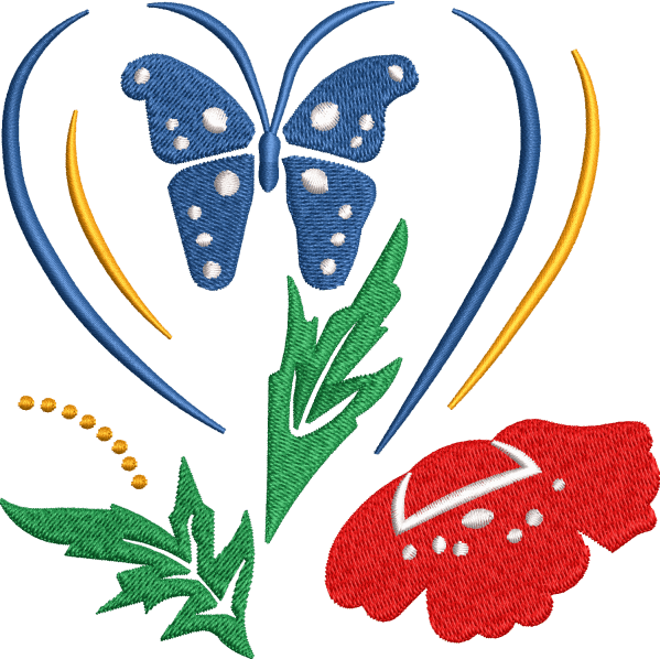 Butterfly and Swirls Design