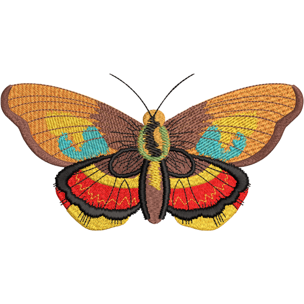 ringlet butterfly embroidery design
