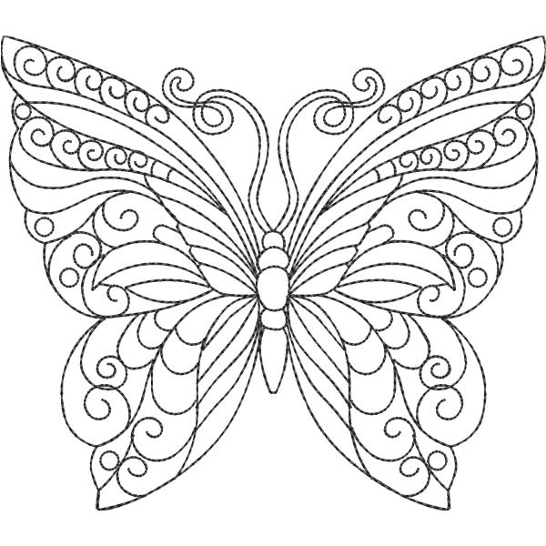 Cute Butterfly Outline Design