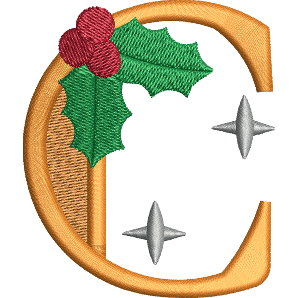 C Letter Embroidery Design