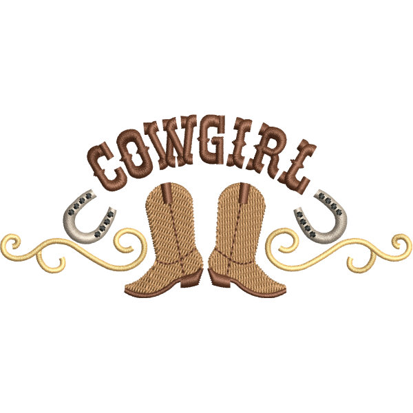 Cowgirl Embroidery Design