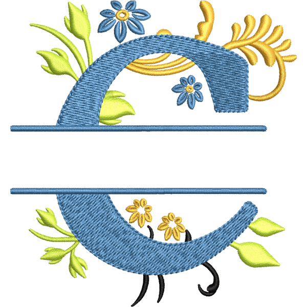 Floral Alphabet C Design