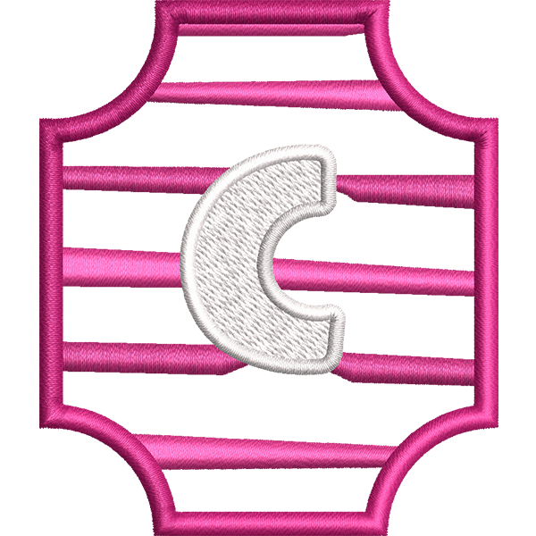 C Letter Embroidery Design