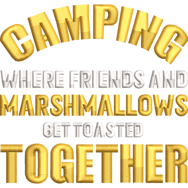 Camping Embroidery Design