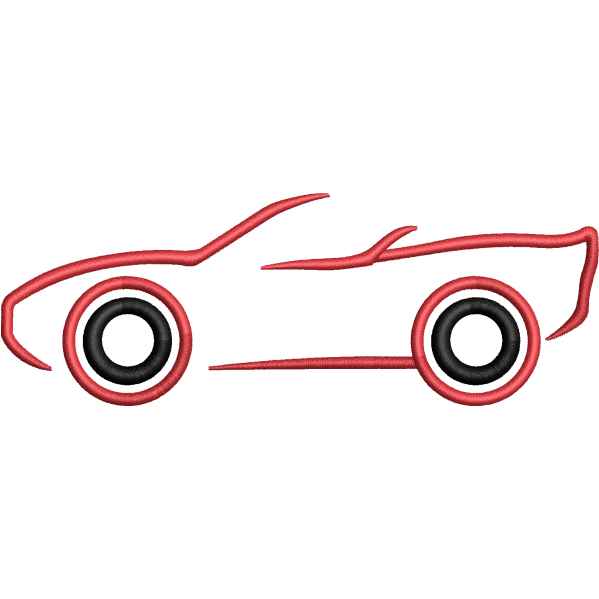 Sports Car Embroidery Design